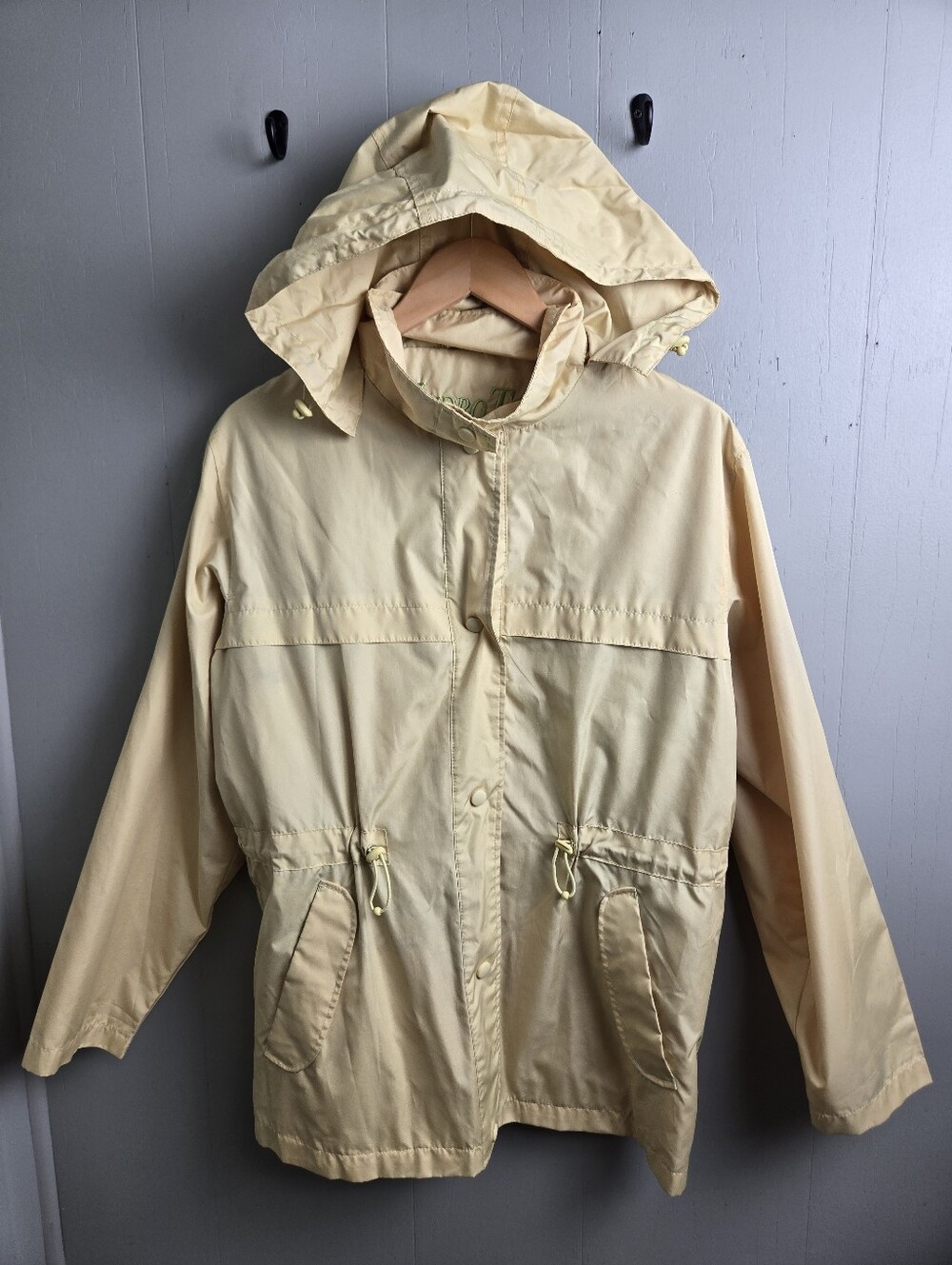 Mackintosh Jacket Womens XL Yellow Rain Coat Hooded